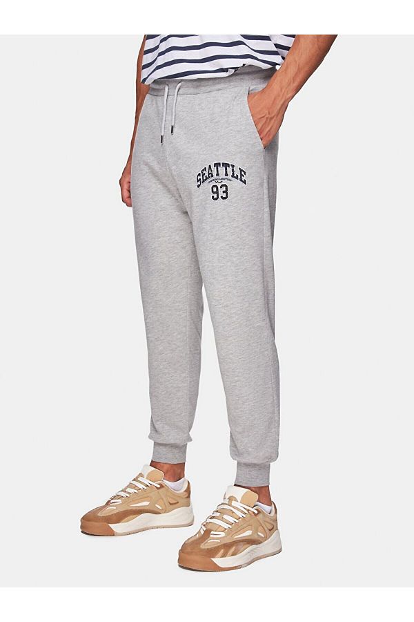 Ltb-Сив анцуг с принт Basic Jogger 1