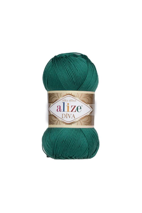 Alize-Diva Mercerize 453 North Sea (IT IS SMALLER IN SIZE THAN WOOL KNITTING YARNS.) 1