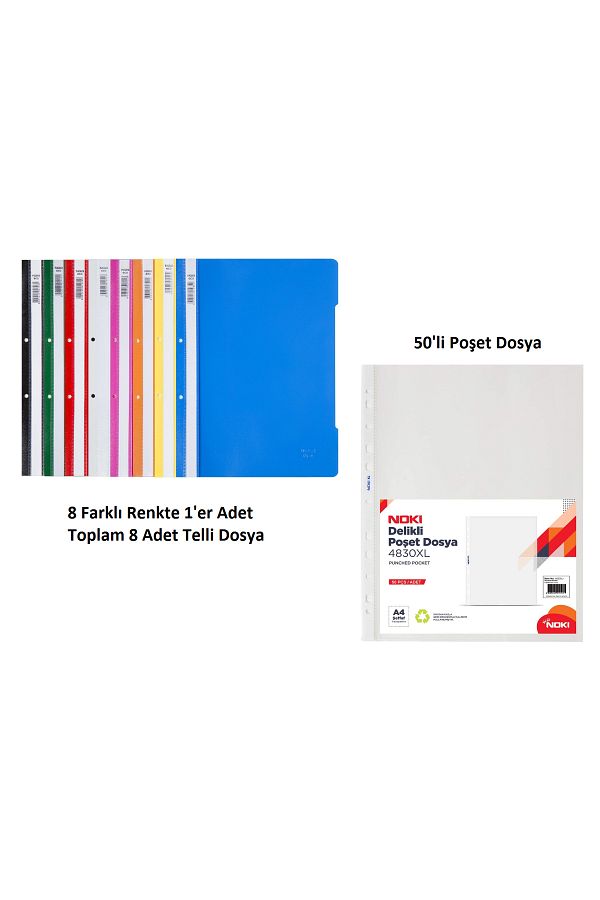 KarmaOfis-Ring Binder Set 1 (8 Different Colors, Total 8 Ring Binders + 50 Bag Binders) 1