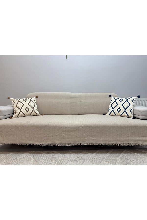 ŞENER HOME-Modern Multi-Purpose Throw & Sofa Cover - Mink 1
