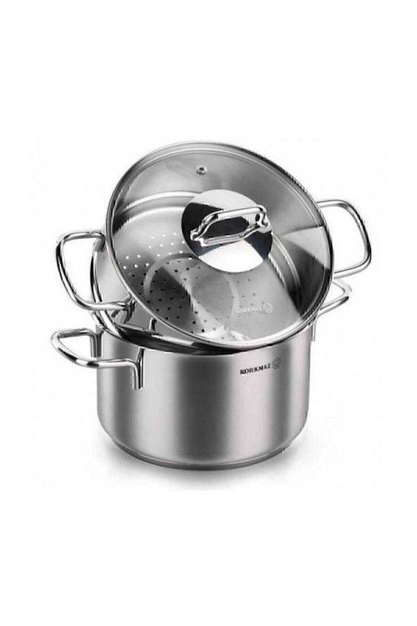 KORKMAZ-Stainless Steel Pot Steamer, Perla. Capacity. 24 X 15.2 Cm 1