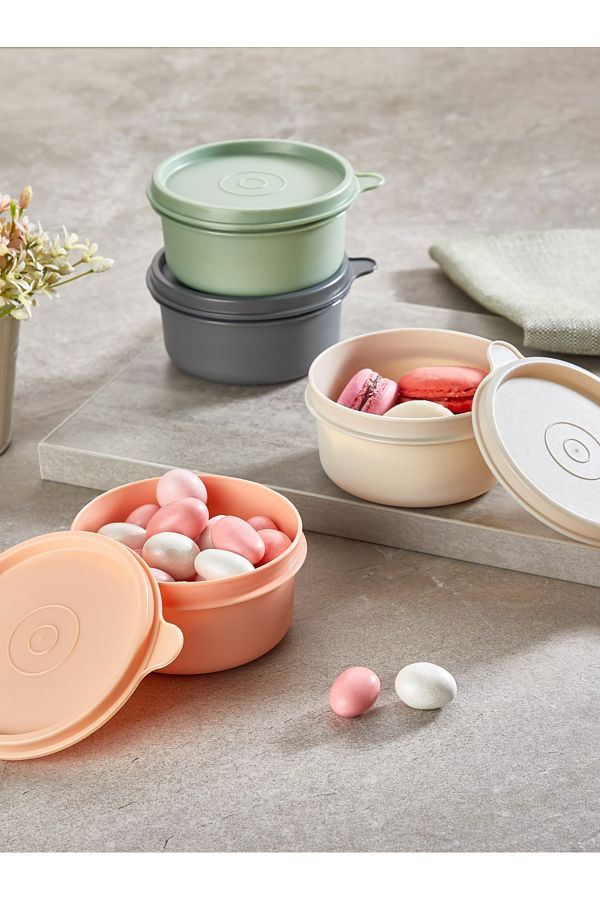Mapple Home-Set of 4 Mini Storage Containers Bonibon Jam Chocolate Cookie Multi-Purpose Storage Container 1