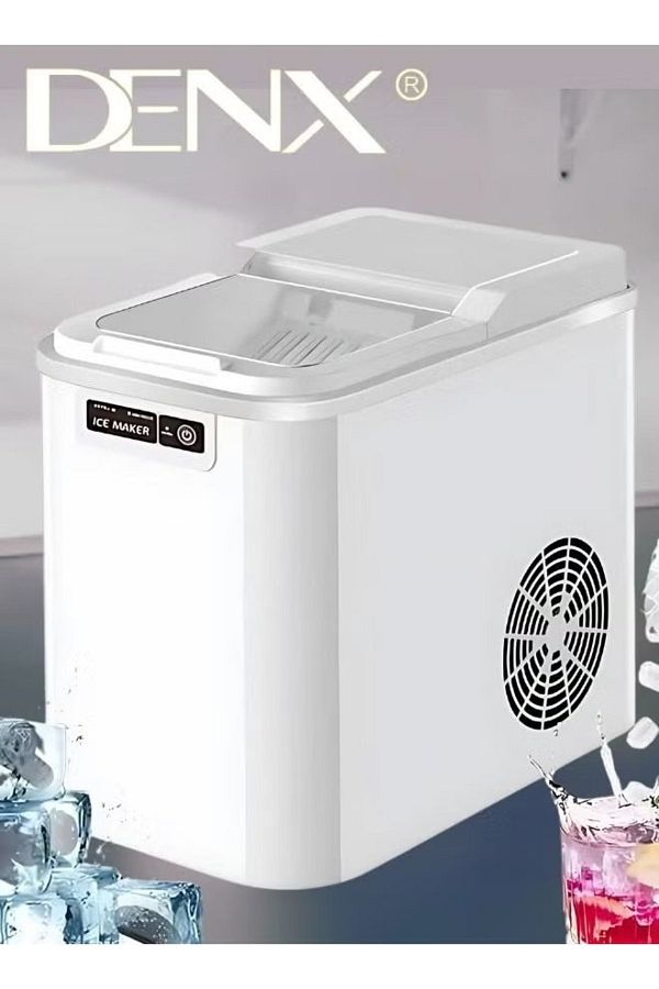 Denx-ماكينة صنع الثلج | ماكينة صنع الثلج الذكية Denx DX2044 بسعة 2.2 لتر وقوة 120 وات مع 9 مكعبات ثلج 1