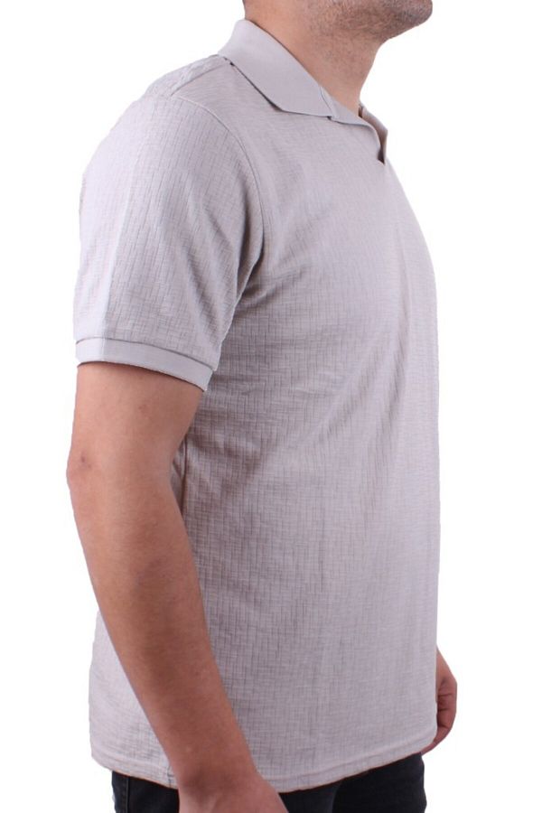 Twister Jeans-Twister 2288 Gray Daily Short Sleeve Regular Cut Cotton Polo Collar Men's T-Shirt 1