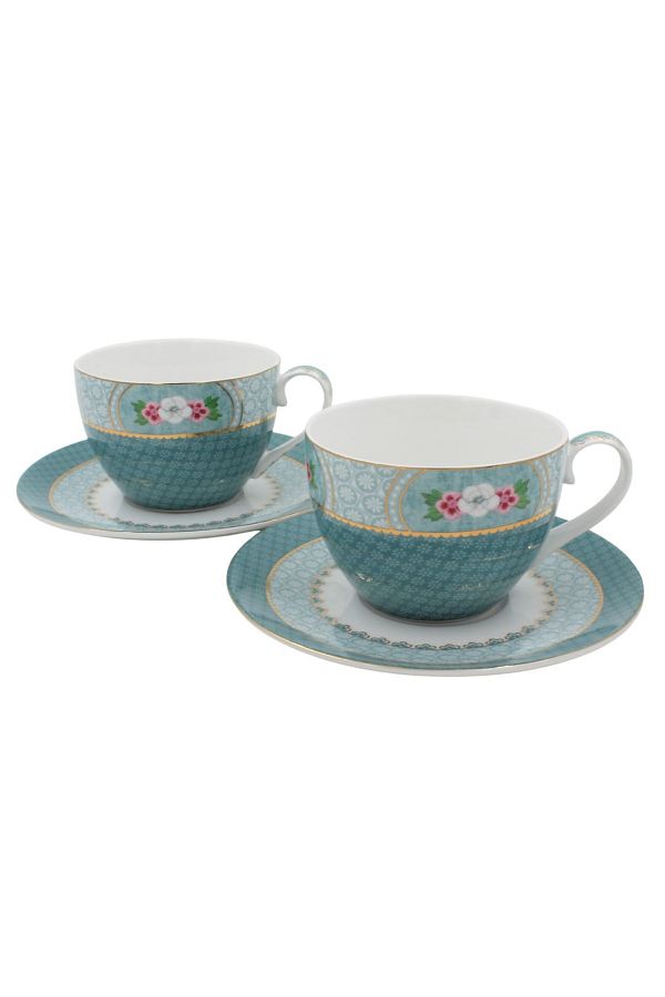 Pip Studio-Set of 2 Cups and Saucers, Blushing Birds Collection 1