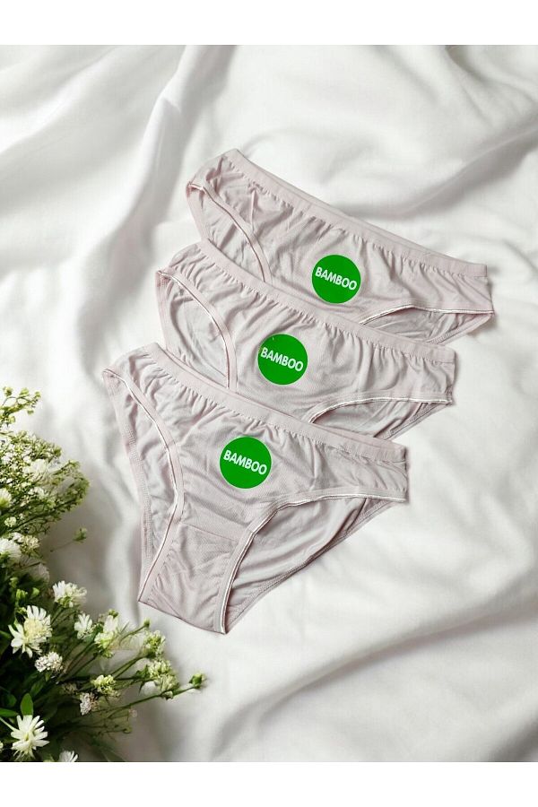 enmodaiçgiyim-Promotion Price 3 Pieces Baby Bamboo Women's Panties 1