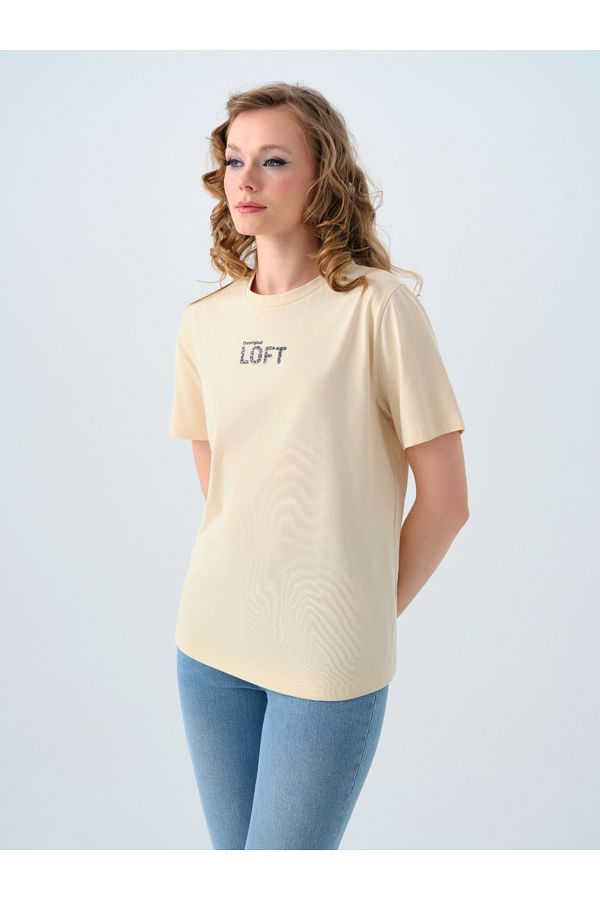 Loft-تي شيرت نسائي بقصة عادية - بأكمام 1