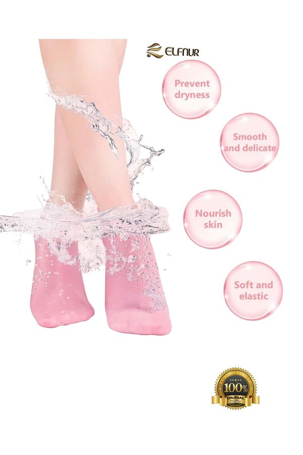 elfnur-Silicone Foot Care Socks Moisturizing Gel Socks Crack Remover Dead Skin Shooter Socks 1