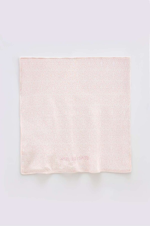 Atelier Babbi %100 Pamuk Çift Taraflı Bebek Battaniyesi - İkat / Pembe