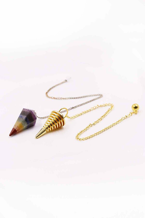 MYTAKIAĞACIMFH-Brass Pandula Spiral Chakra Pandula Pendulum Set of 2 1