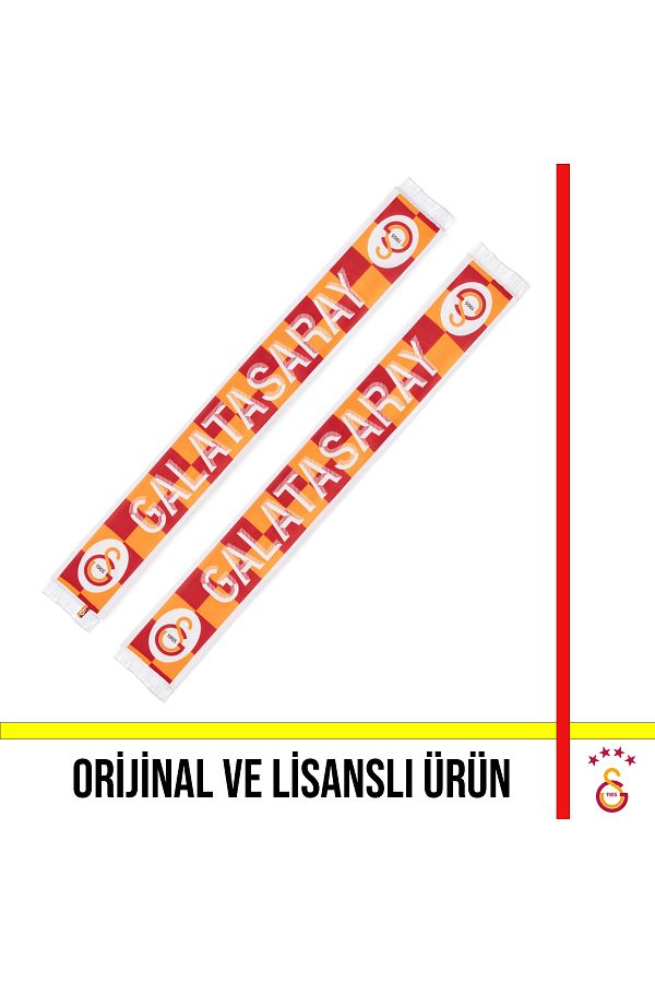Galatasaray-وشاح مرخص باللون الأصفر والأحمر 1