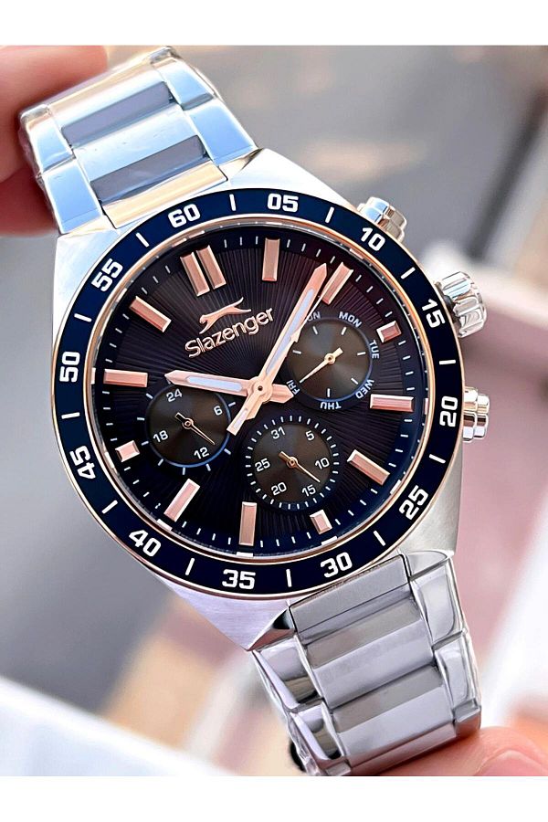 Slazenger-SL.03 Slazenger Steel Cord Blackening Does Not Throw Color Inner Functions Active 5 Atm Men's Wristwatch 1