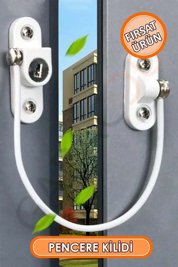 garaccu-White Pvc Pimapen - Window Door, Cabinet and Protection Lock with Rope and Key 1