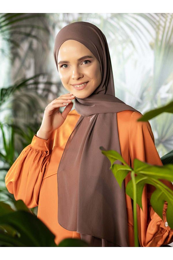 Tuva Şal-Chiffon Shawl - Soft Mink - 1