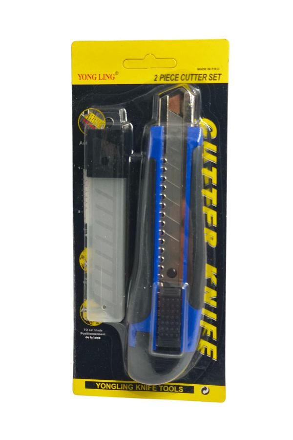 Generic-Multi-purpose scalpel knife with 18mm breakable blade and 10 spare parts - Blue 1