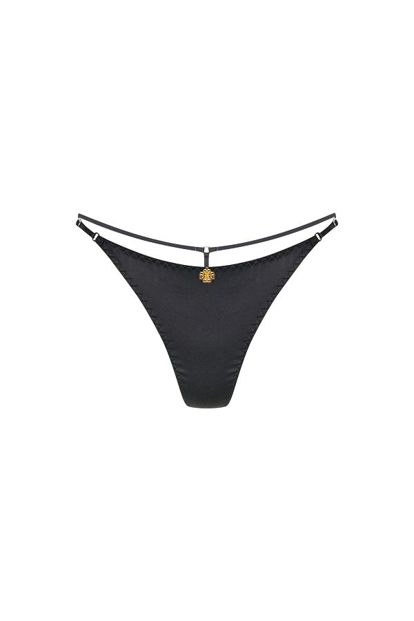 Feu De Elu-Ssure Black Satin String 1