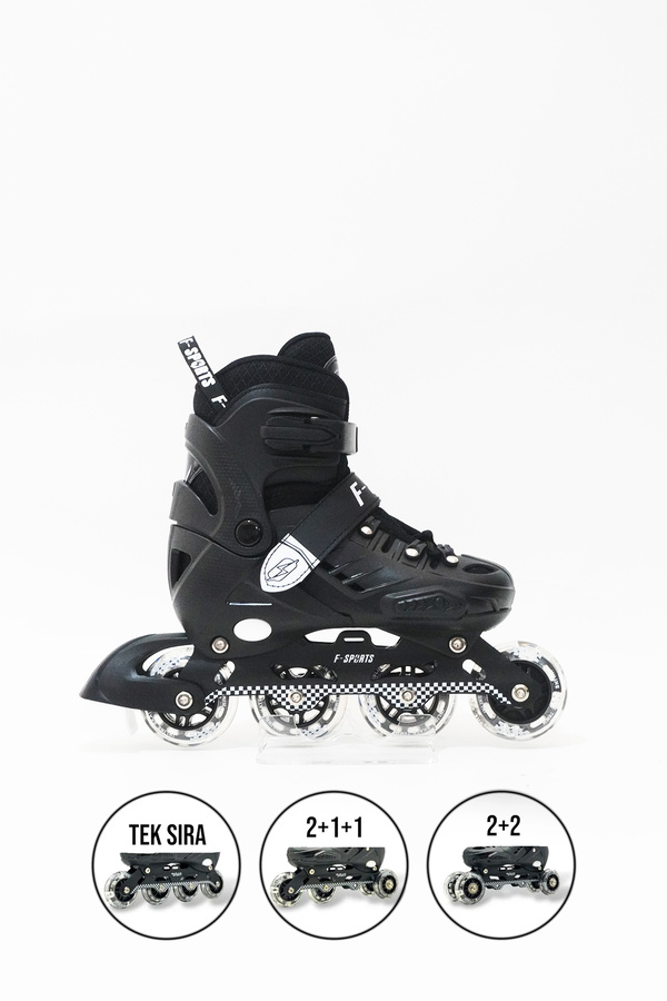 F-Sports-4 Wheels Adjustable Front Castor Light up Roller Skates – Kids & Adults (Professional) 1