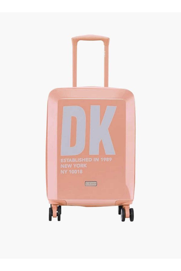 Dkny-Logo Print Hardcase Trolley Bag with Retractable Handle _20-S - Cabin 1