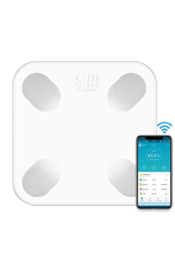 fulina-Small Scale, Bluetooth and Multi-language Support, Precise Measurement, 26 X 26 X 2cm, White 1