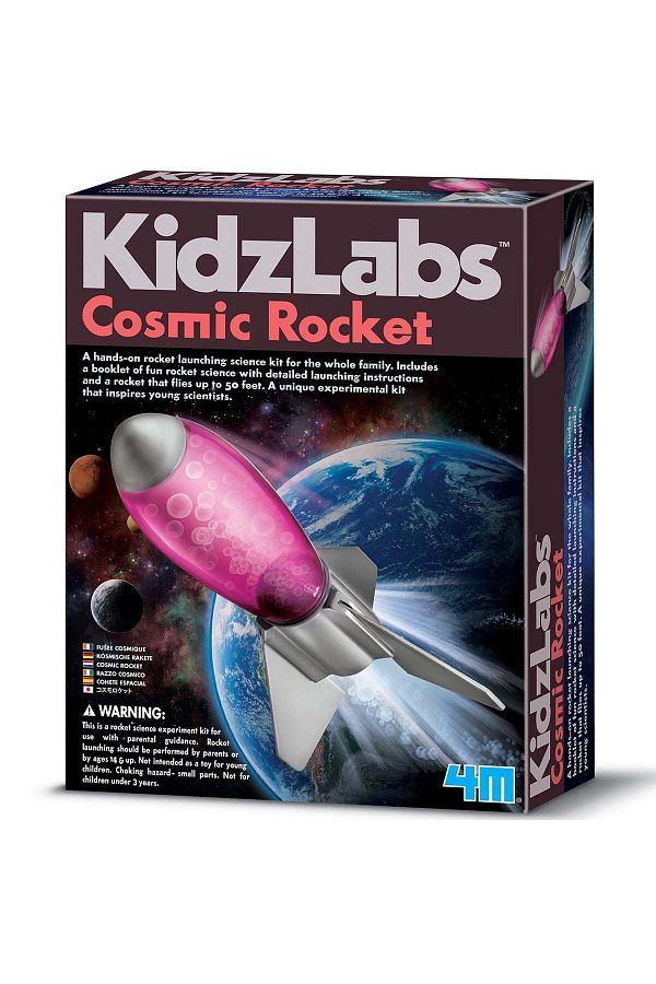 4M-Kidz Labs Science Museum Cosmic Rocket, Science and Activity Kit to Build and Launch a Rocket 1