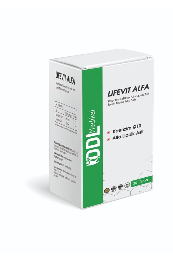 Lifevit-Alpha 30 Tablet - Lipoic Acid I Coenzyme Q10, 1 Bottle=30 Daily File 1