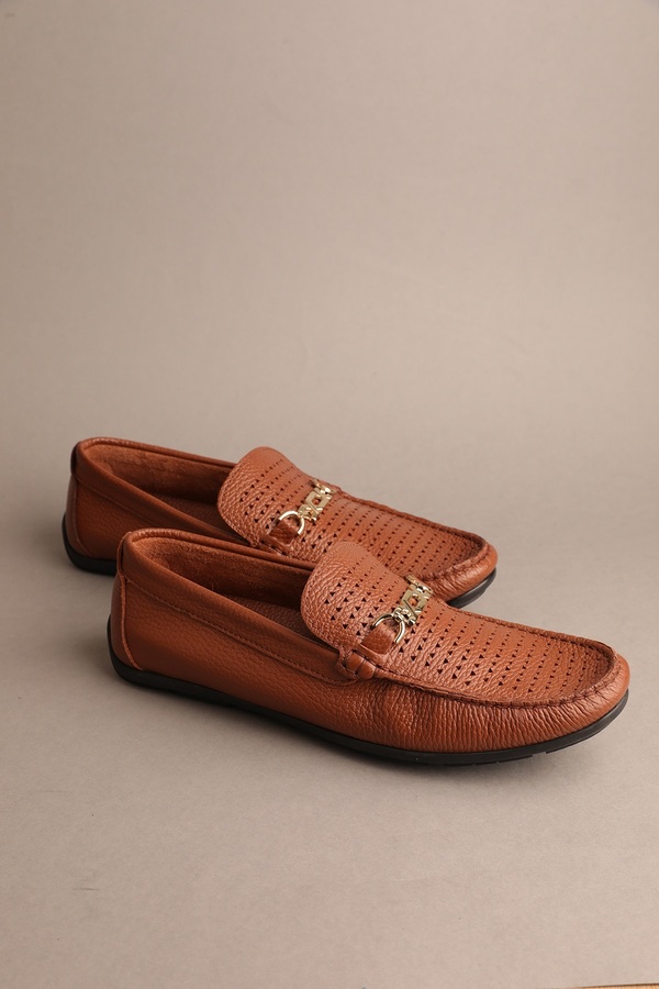 Gondol-Men's Genuine Leather Classic Loafer Tan 42 Ttx.610 1