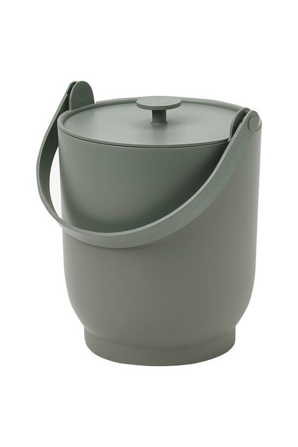 IKEA-FARMARKVAST Bin with Lid for Organic Waste – Eco-Friendly Composting Solution (Grey-Green, 4L) 1