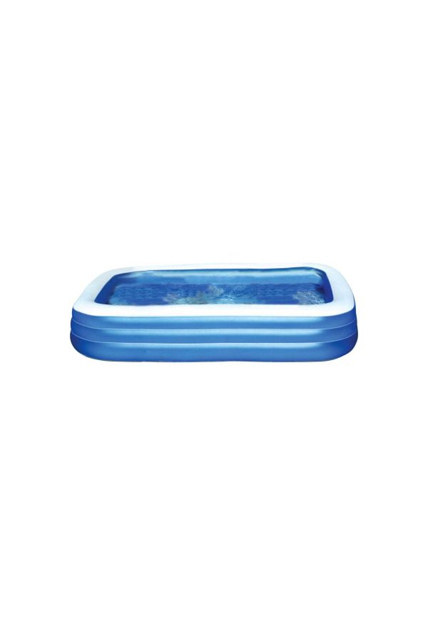 Intex-Inflatable Rectangular Family Kiddie Pool for 3 to 6 Years Blue and White 1
