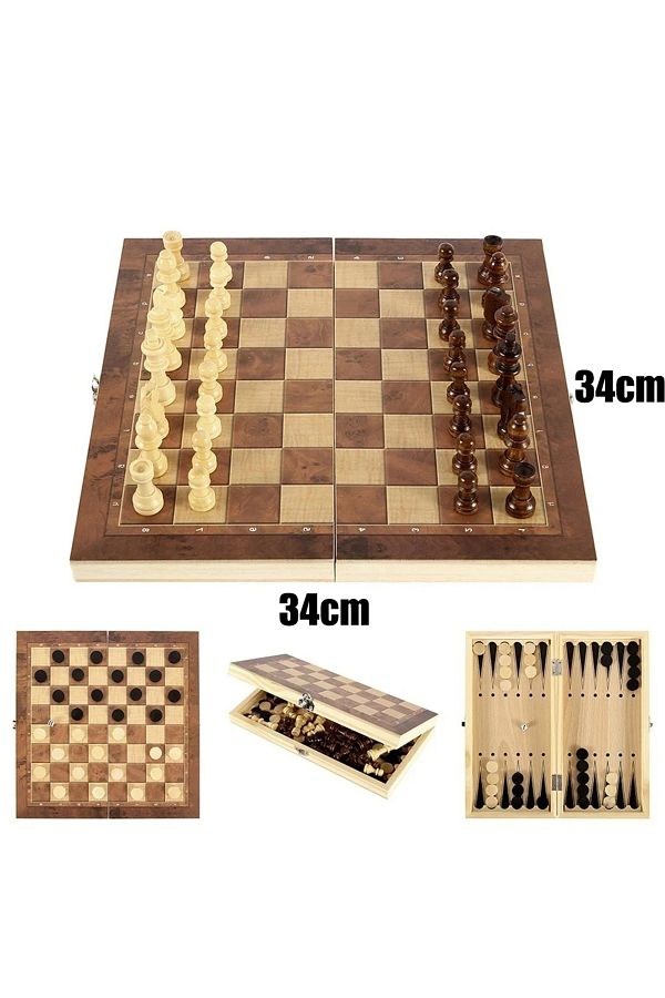 Choice-w7723 3 In 1 Board Party Table Games Dice Chess Backgammon Board Entertainment Travel Games Checkers 1