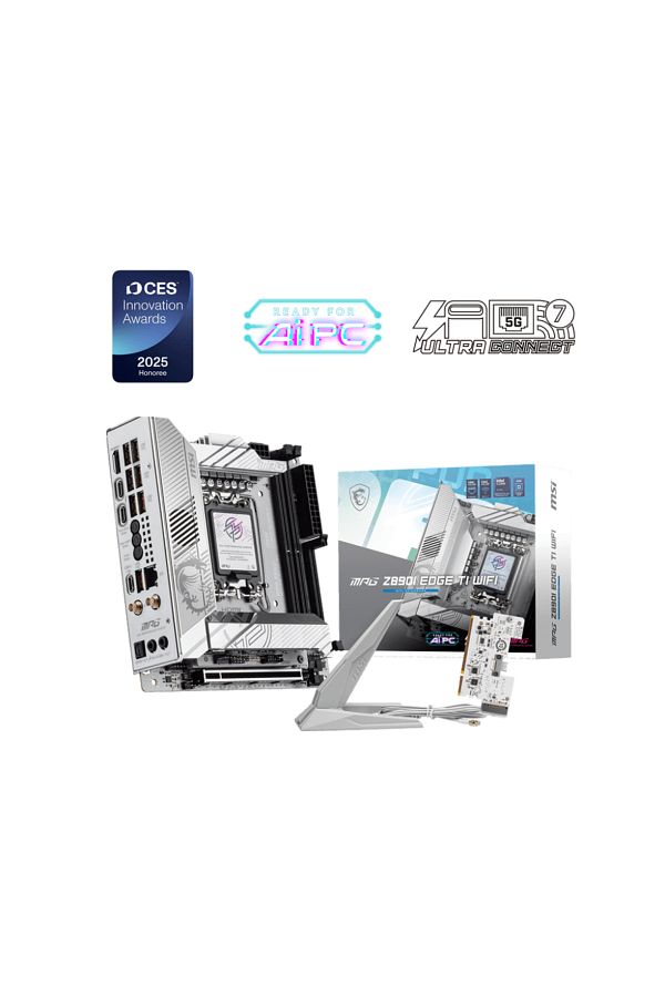 MSI-MPG Z890I EDGE TI WIFI SOCKET 1851 DDR5 8600MHZ(OC) USB 20Gbps 4xM.2 2xTB4 HDMI 2x DP 5G 1