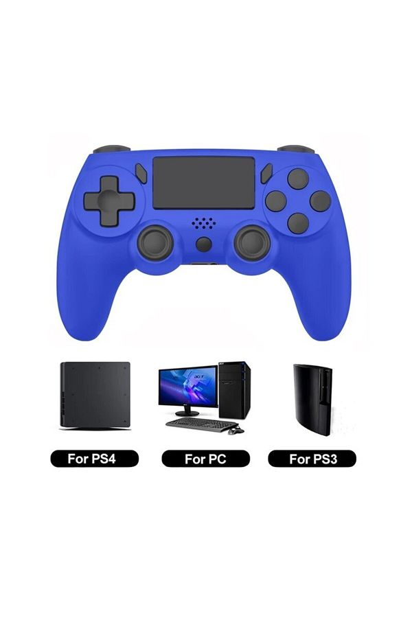 Choice-Blue GAMINJA Wireless Gamepad with Six Axis Gyros Dual Vibration Game Controller For PS4 PS3 Game Co 1