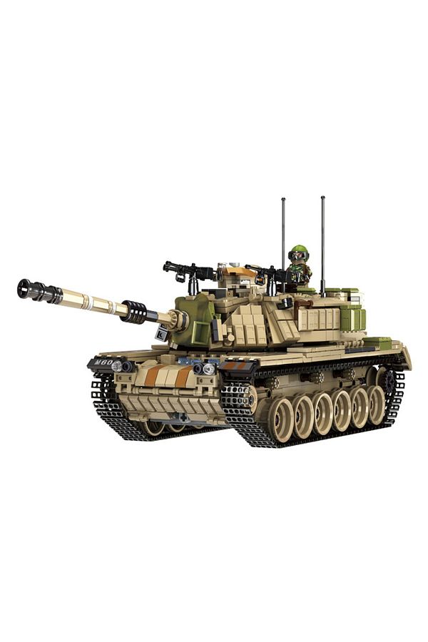 JAKI-No Box Pls632004 M60 Magachi Main Battle Tank Building Blocks Military Series Small Particle Assembl 1