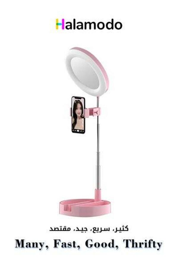 HALAMODO-Multipurpose Tripod Desk Lamp With Phone Holder with Mirror can Selfie with 360 Degree Rotation 1
