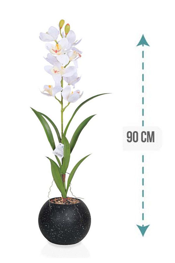 Generic-Small artificial cactus with a round plastic stand 1