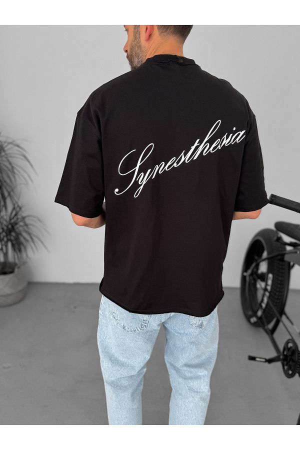 BYBASICMAN-Black Pixeleye Oversize T-Shirt Lb-2015 1