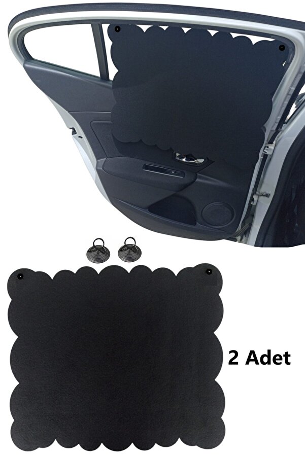 Next Craft Oto Güneşlik Perdesi Yan Cam Araç Perdesi Arka Koltuk Emzirme Örtüsü Keçe Vantuzlu Tutucaklı 2 Adet