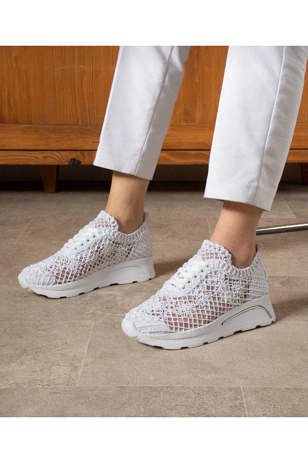 EYLÜLDEN MODA SHOES-Pantofi de modă din Eylül Pantofi de damă tricotați cu șireturi 1