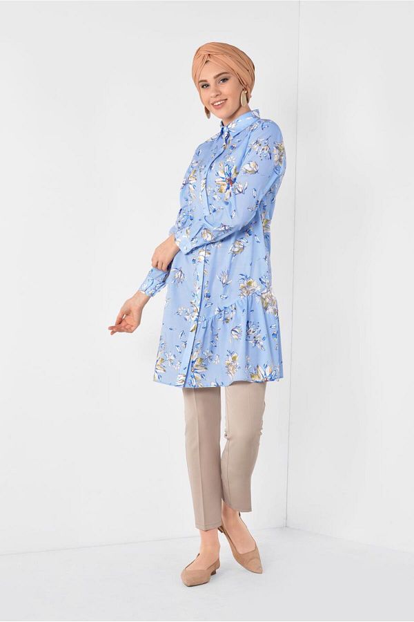 Alvina-Front Button Flower Tunic 4911 1