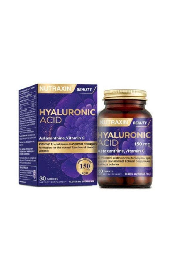 Nutraxin-Hyaluronic Acid Astaxasthine, Vitamin C 30 Tablets 1