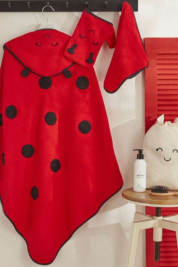 Karaca Home Bebek Little Ladybug Havlu Kundak Kese Set