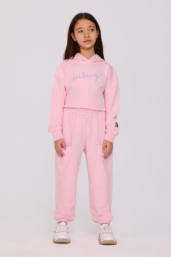 Iceberg-BG Store بنطال رياضي وردي للفتيات 1