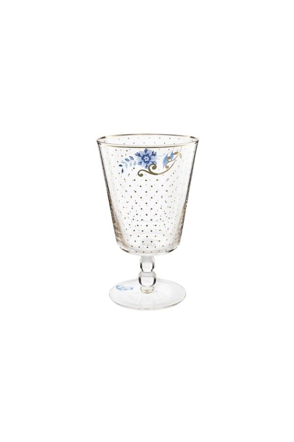 Pip Studio-Stemware glass, Pip Studio, 360ml, Golden Dots, Royal White collection 1