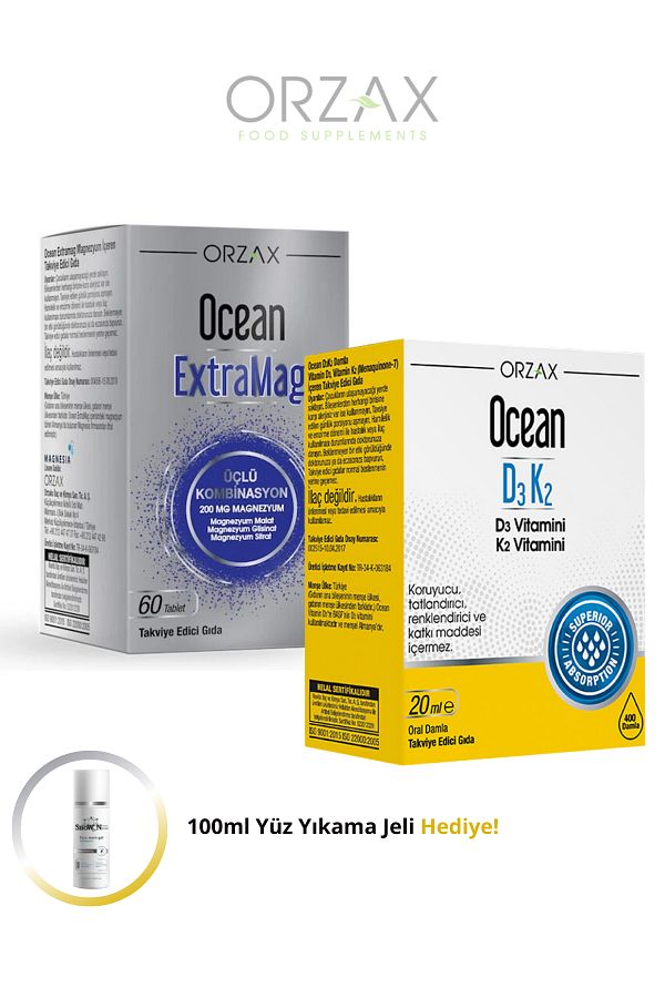 Ocean-Extramag 60 Tablets - Vitamin D3K2 20ml (Magnesium Complex and D3K2 Combination) 1