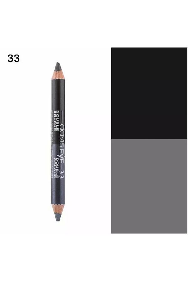 Davis-Double Color Eyeliner Riding Eye Pencil – Waterproof, with Sharpener, Jumbo 1