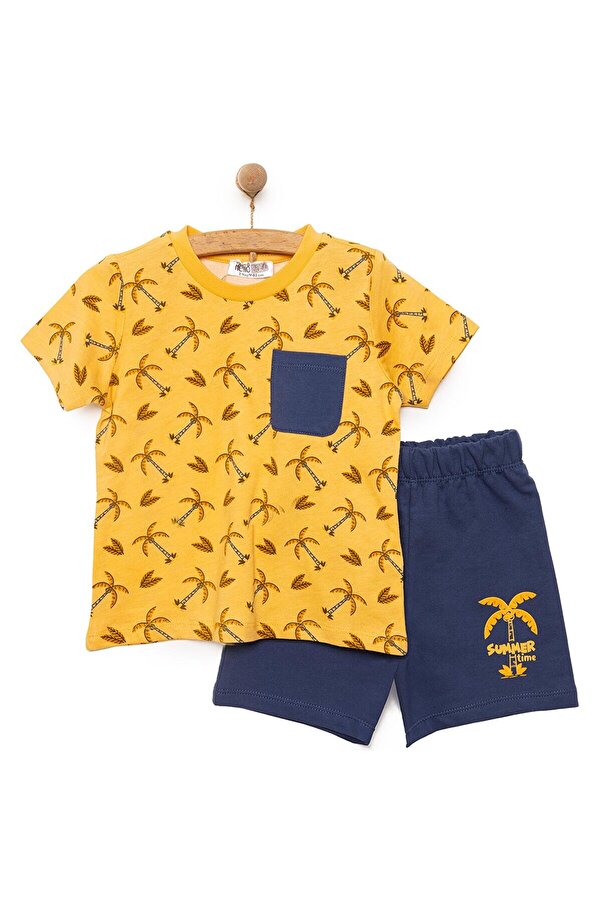 ebebek Hello Baby HelloBaby Basic Erkek Palmiye Desenli Şortlu Takım Erkek Bebek