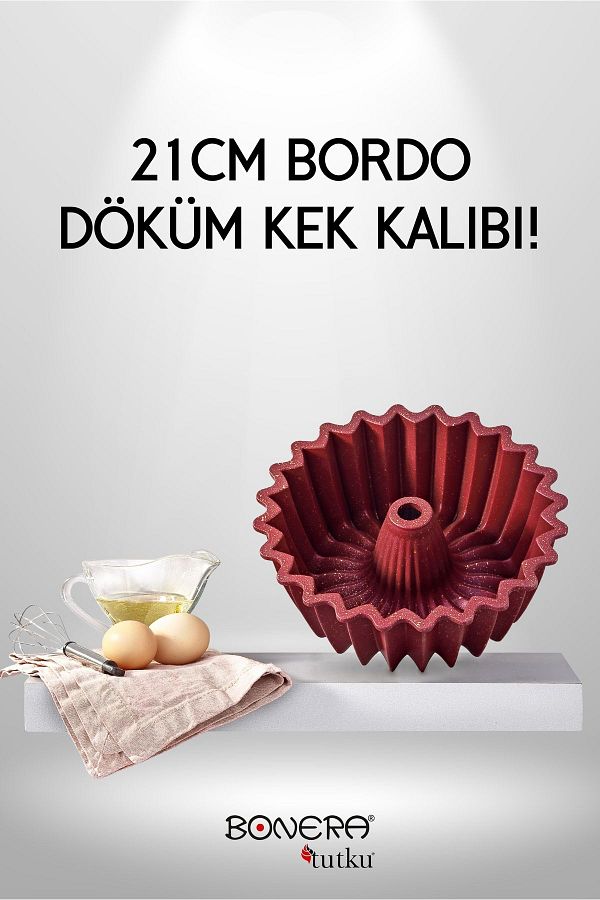 Bonera-21cm burgunDy Cast Cake - Slice PatterneD Pattern 1