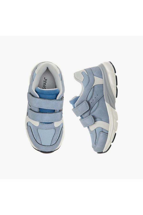 Juniors-Panelled Sneakers with Hook and Loop Closure 1