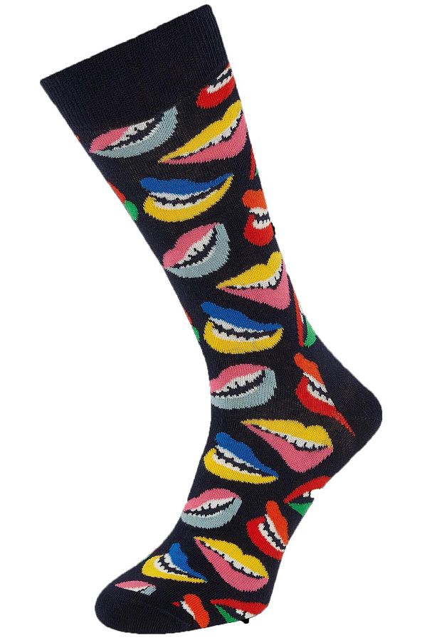 Flora-Mouth Patterned Socks Men's Long Socks Clb 1