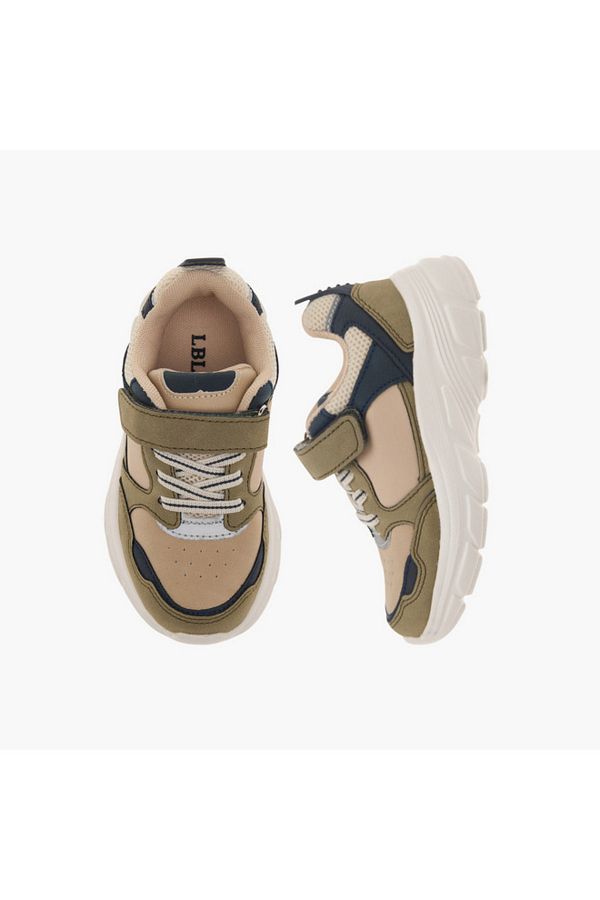 LBL by Shoexpress-Panelled Sneakers with Hook and Loop Closure 1