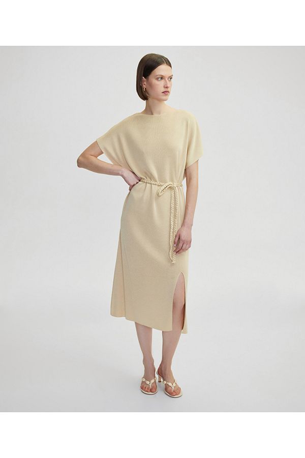 İpekyol-Knitted Belt Knitwear Dress 1